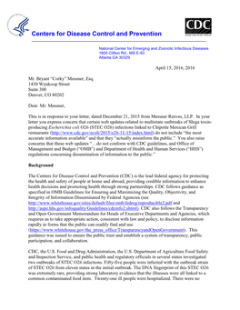 CDC Responsive Letter