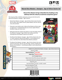 Marvel Dice Masters : Avengers - Age of Ultron Starter Set