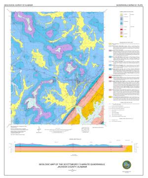 Geologic Map of the Scottsboro 7.5-Minute Quadrangle, Jackson County, Alabama