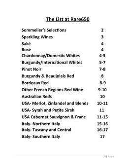 The Wine List January 21.2021