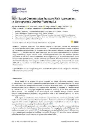 FEM-Based Compression Fracture Risk Assessment in Osteoporotic Lumbar Vertebra L1