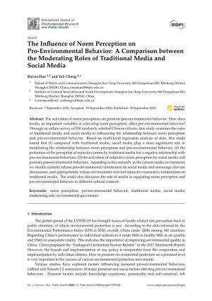 The Influence of Norm Perception on Pro-Environmental Behavior