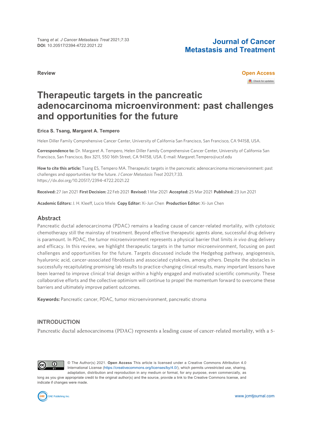 Therapeutic Targets in the Pancreatic Adenocarcinoma Microenvironment: Past Challenges and Opportunities for the Future