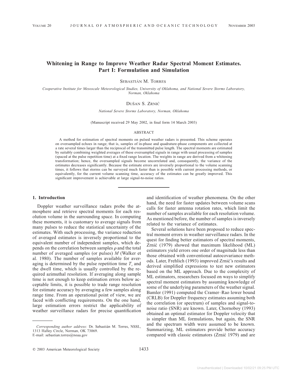 Whitening in Range to Improve Weather Radar Spectral Moment Estimates