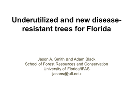 Resistant Trees for Florida