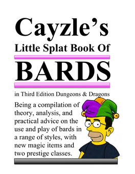 Cayzle's Little Splat Book of BARDS