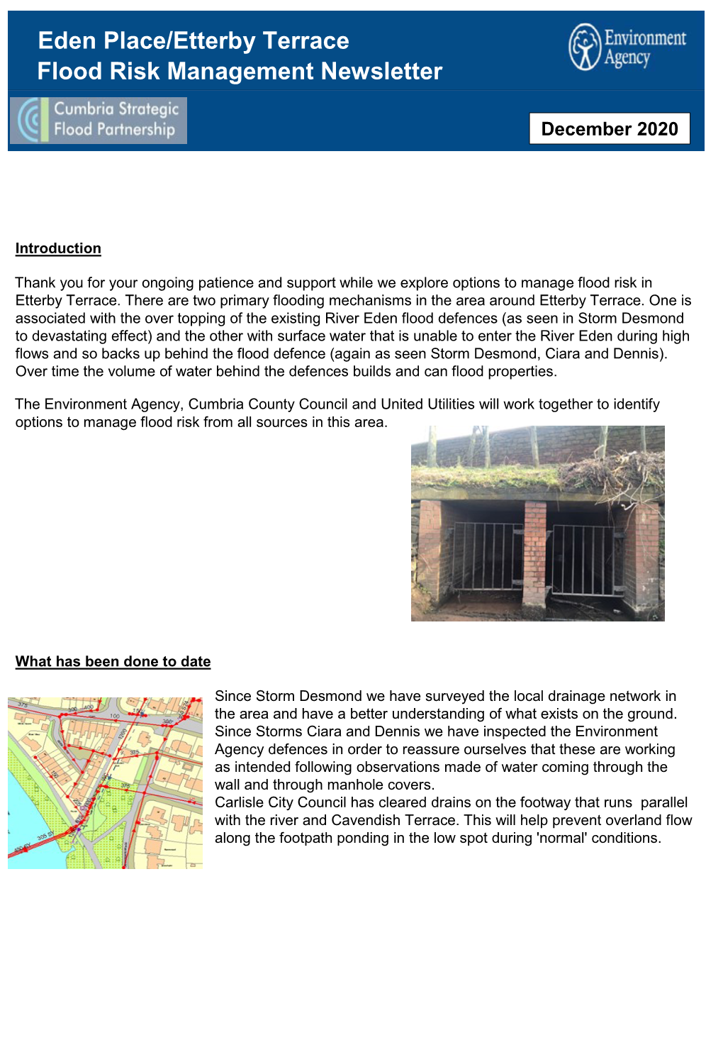 Eden Place/Etterby Terrace Flood Risk Management Newsletter