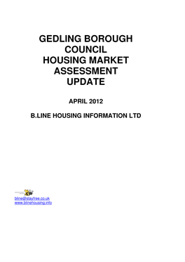 Gedling Borough Council Housing Market Assessment Update