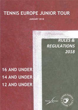2018 Tennis Europe Junior Tour Regulations