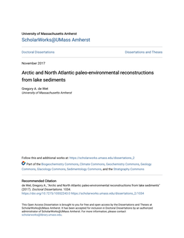 Arctic and North Atlantic Paleo-Environmental Reconstructions from Lake Sediments