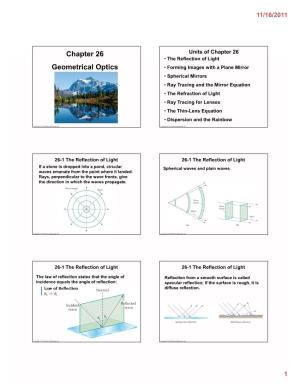 Chapter 26 Geometrical Optics