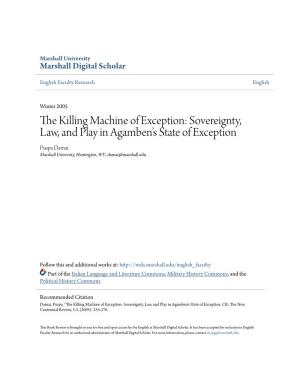 Sovereignty, Law, and Play in Agamben's State of Exception
