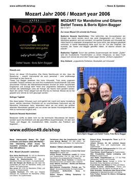 Mozart Jahr 2006 / Mozart Year 2006