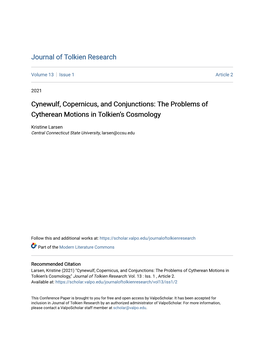 The Problems of Cytherean Motions in Tolkien's Cosmology