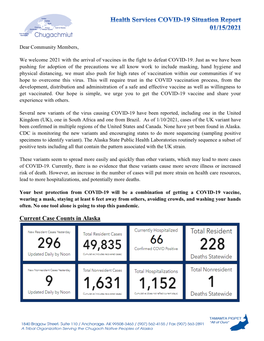 Health Services COVID-19 Situation Report 01.15.2021