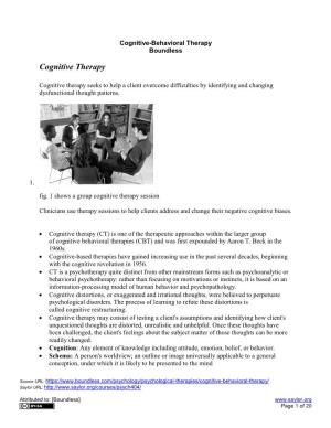 Cognitive-Behavioral Therapy Boundless