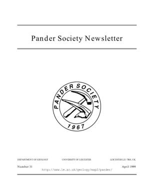 Pander Society Newsletter