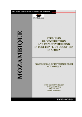 Mozambique-Studies in Reconstruction and Capacity Building in Post-Conflict Countries in Africa