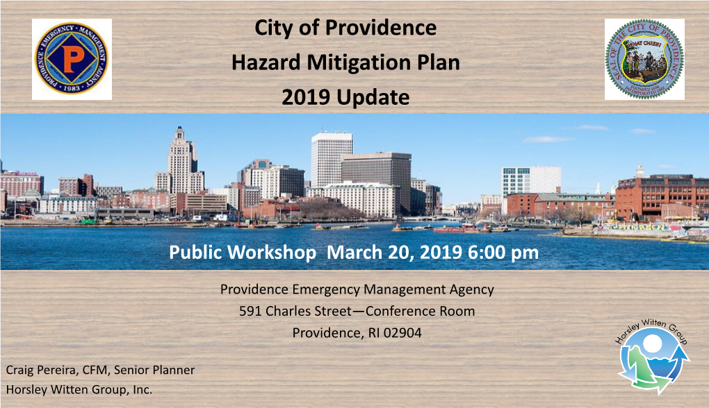 City of Providence Hazard Mitigation Plan 2019 Update
