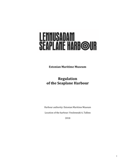 Regulation of the Seaplane Harbour