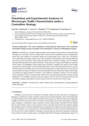 Simulation and Experimental Analyses of Microscopic Traffic