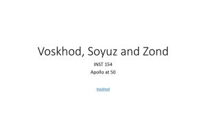 Voskhod, Soyuz and Zond INST 154 Apollo at 50