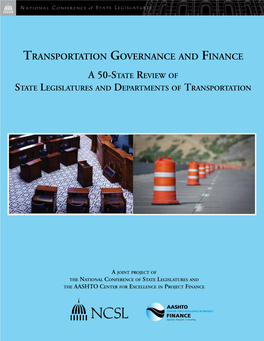 Transportation Governance and Finance: a 50-State Review of State