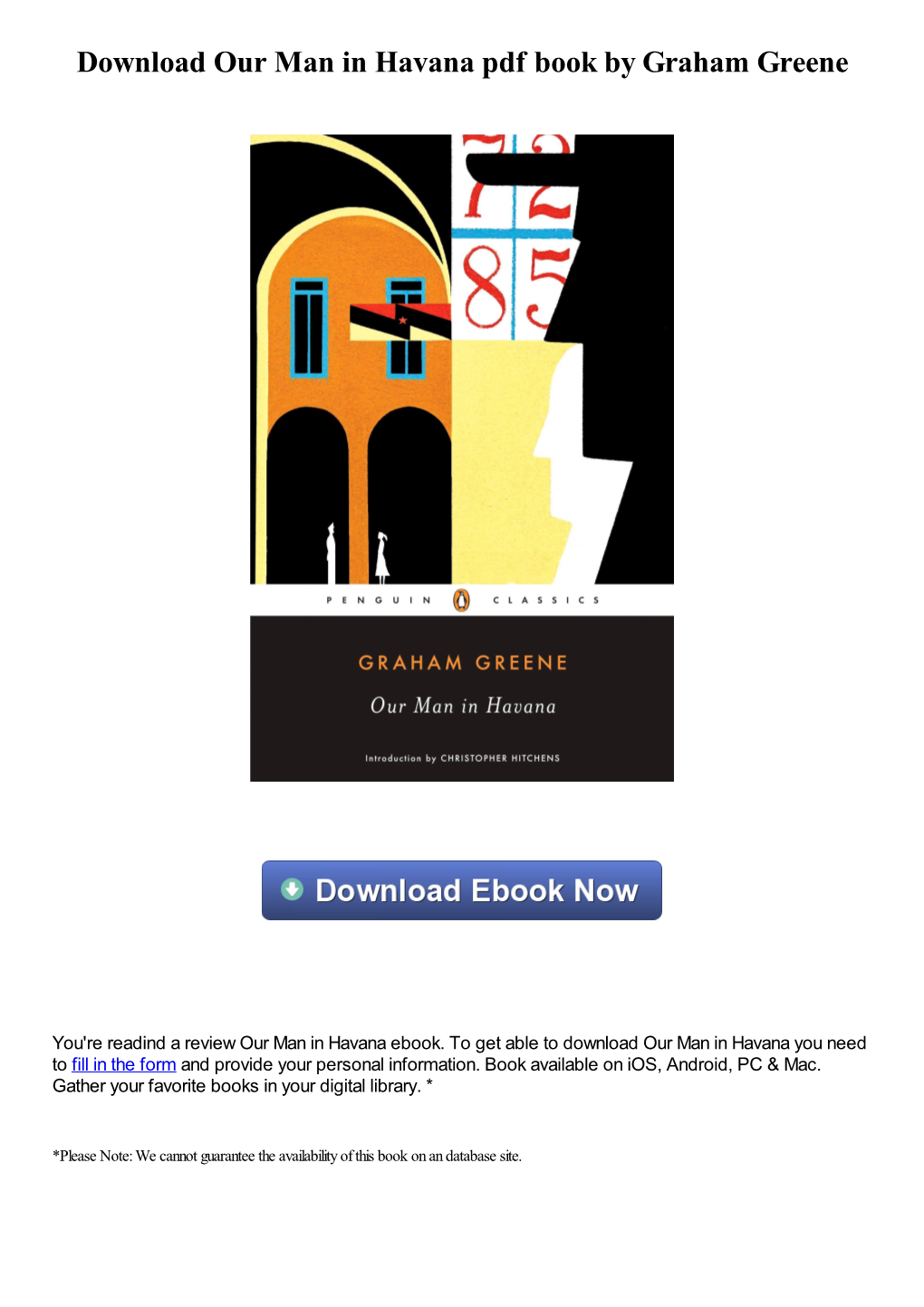 Download Our Man in Havana Pdf Ebook by Graham Greene