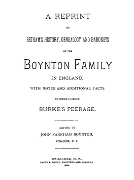 Boynton Family