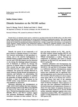 Diimide Formation on the Ni(100) Surface