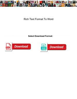 Rich Text Format to Word
