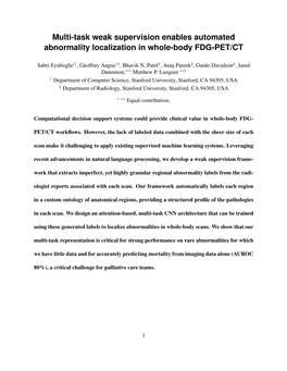Multi-Task Weak Supervision Enables Automated Abnormality Localization in Whole-Body FDG-PET/CT