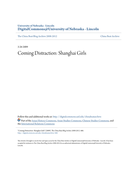 Coming Distraction: Shanghai Girls