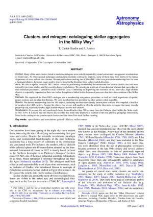 Clusters and Mirages: Cataloguing Stellar Aggregates in the Milky Way? T
