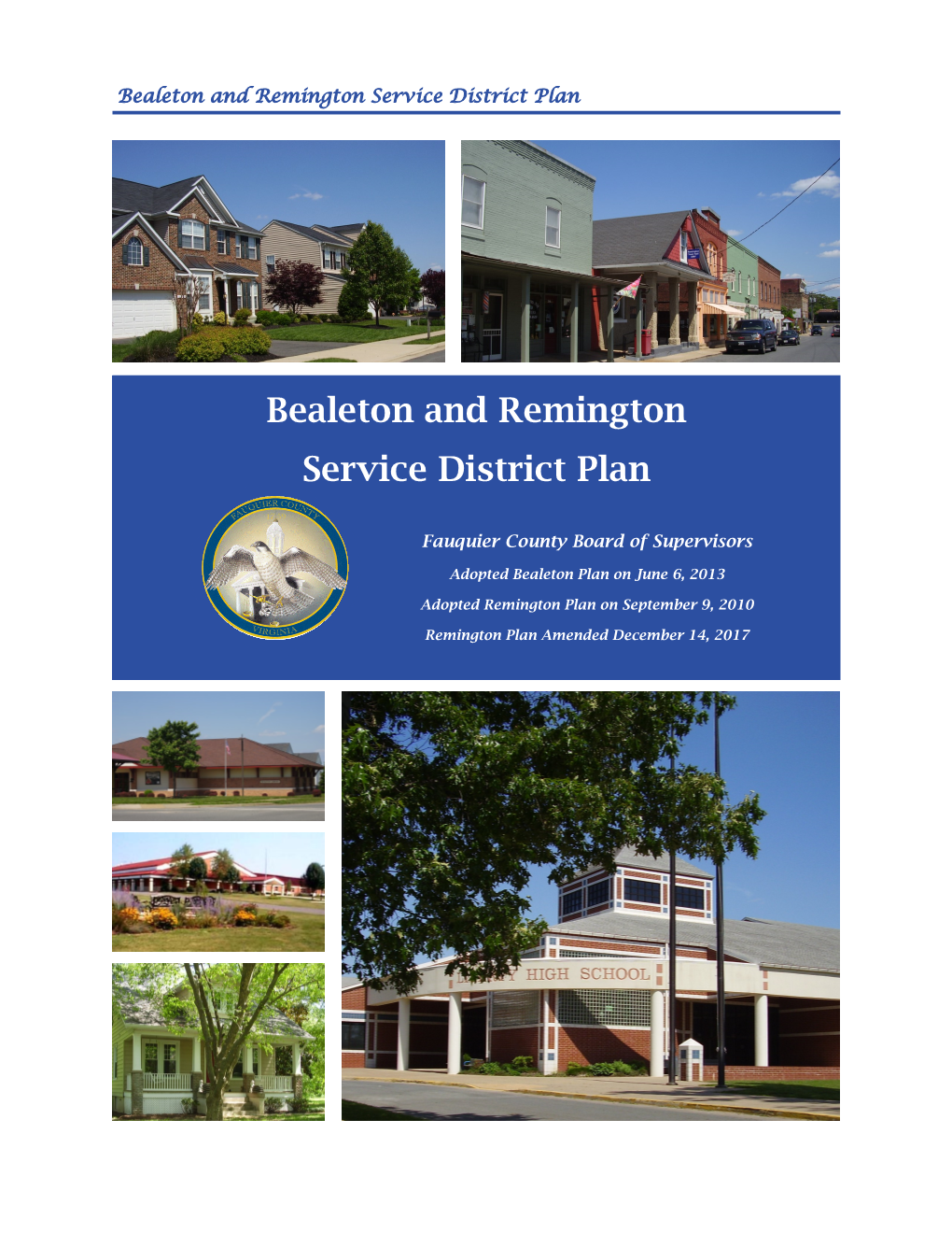 Bealeton and Remington Service District Plan