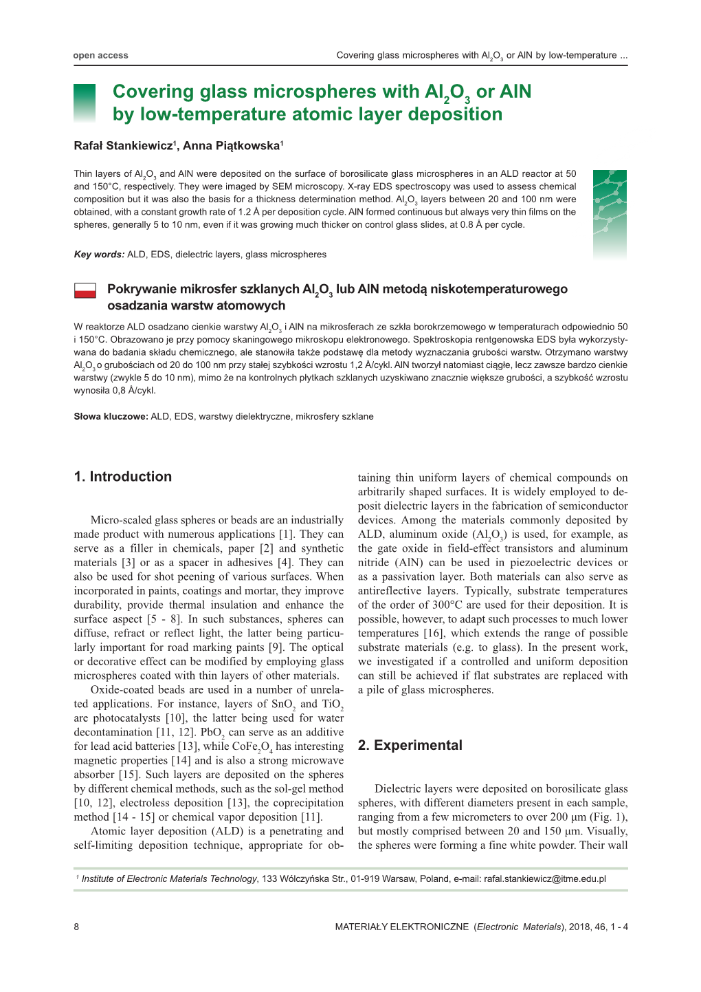 Covering Glass Microspheres with Al O Or Aln by Low-Temperature Atomic