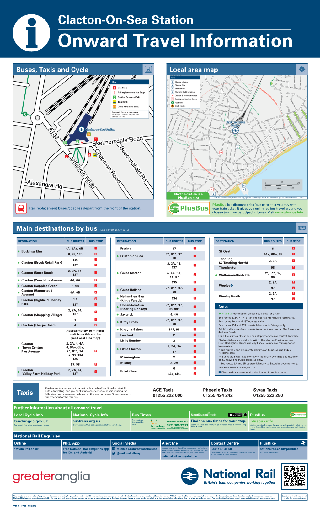 Local Area Map Buses, Taxis and Cycle Taxis