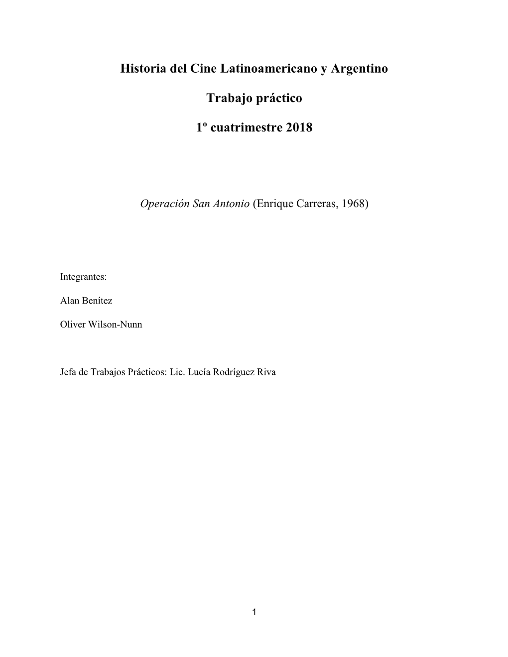 Operación San Antonio (Enrique Carreras, 1968)