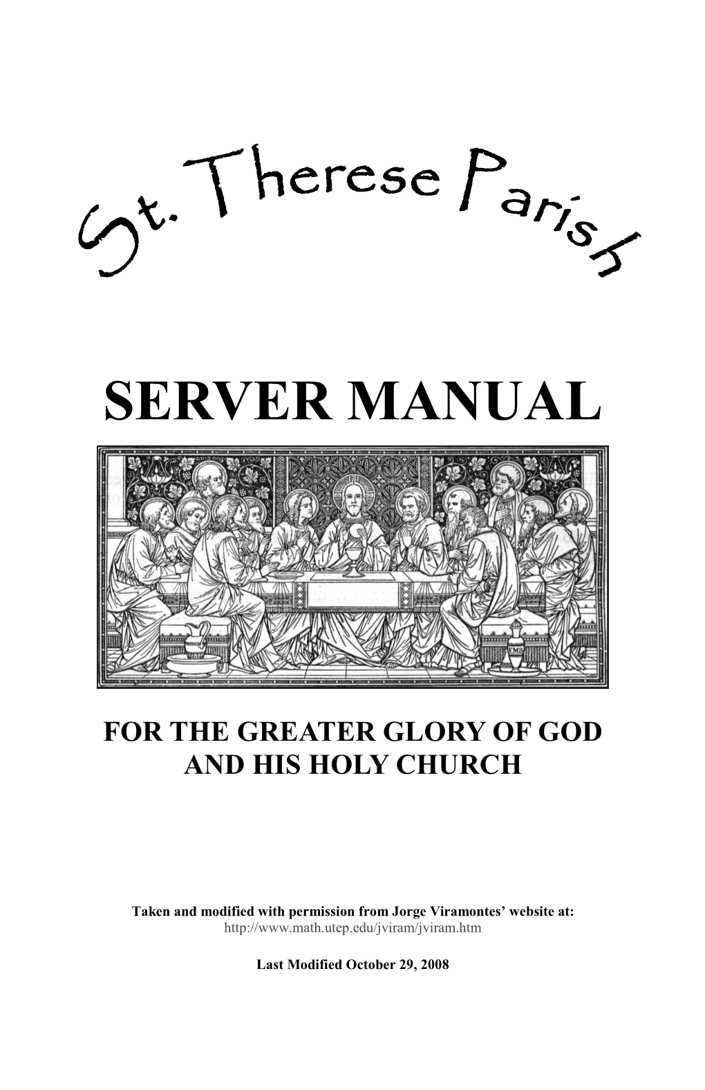 Altar Server Manual