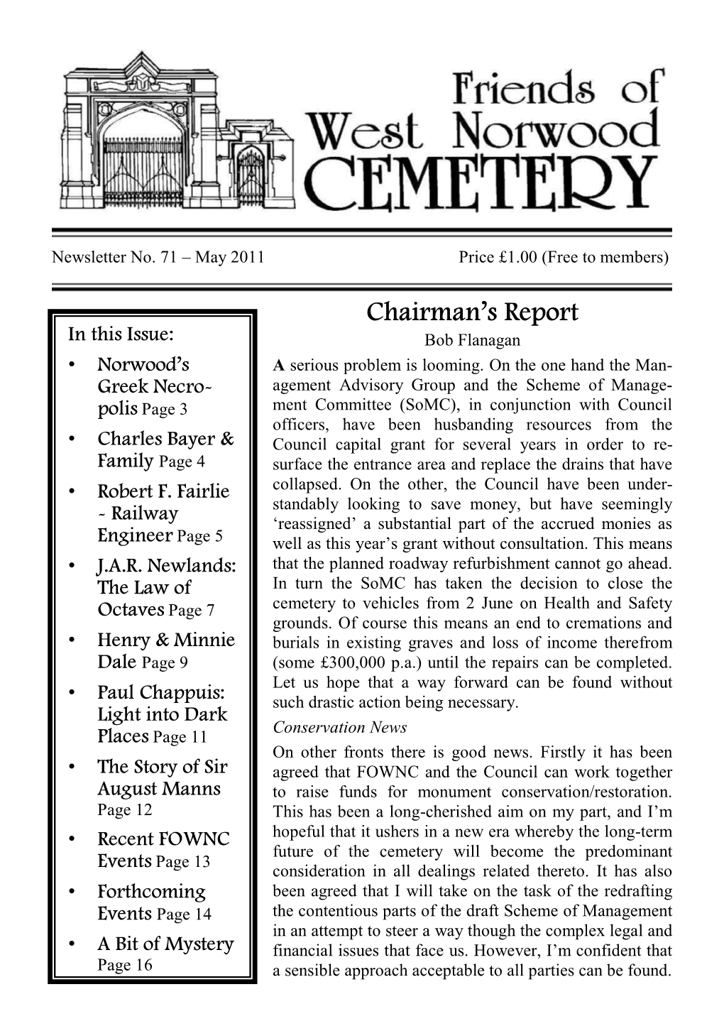 Chairman's Report