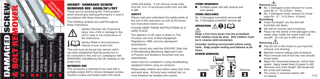 Damaged Screw & Bolt Remover