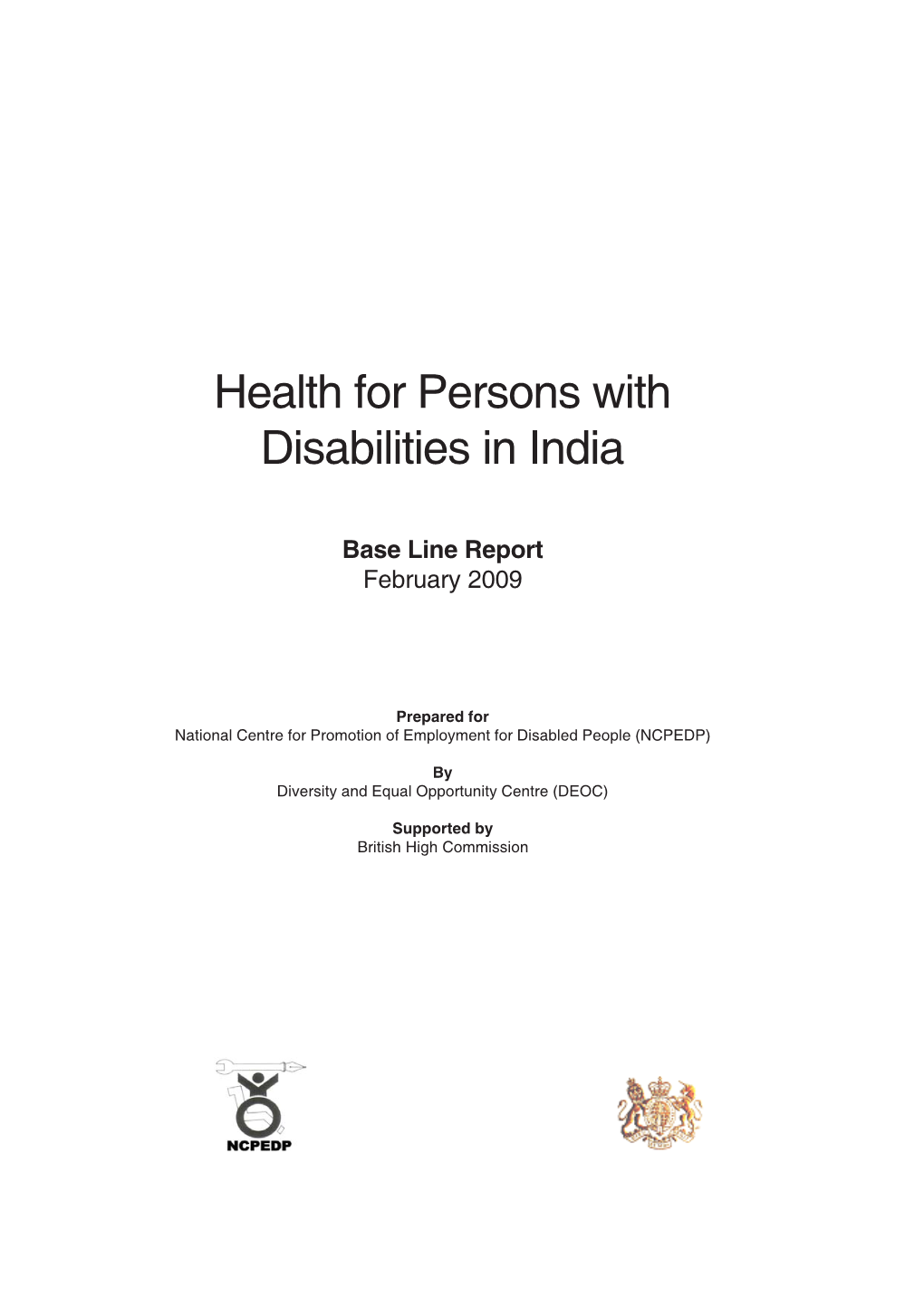 Health for Persons with Disabilities in India