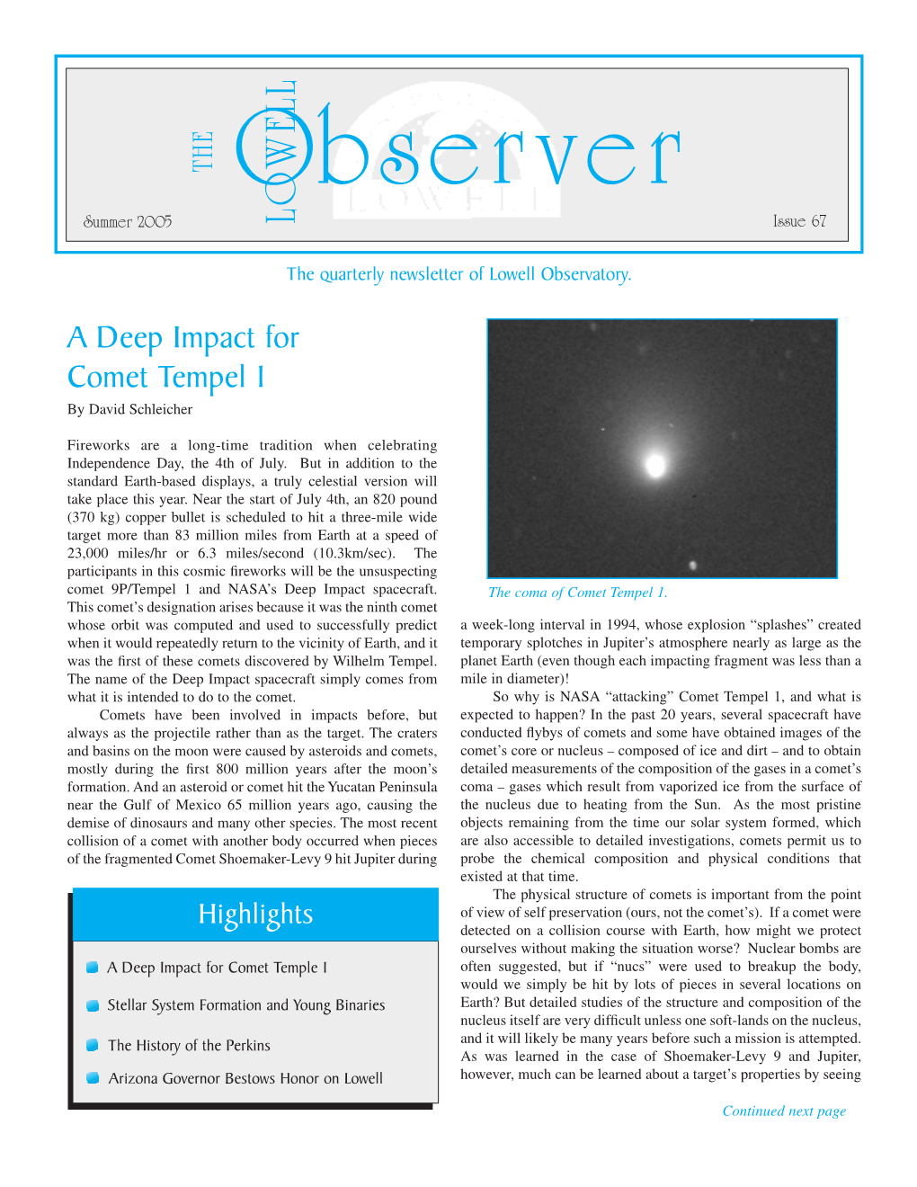 Lowell Observer, Summer 2005, Issue 67