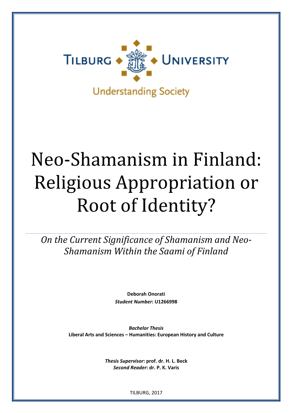 Neo-Shamanism in Finland: Religious Appropriation Or Root of Identity?