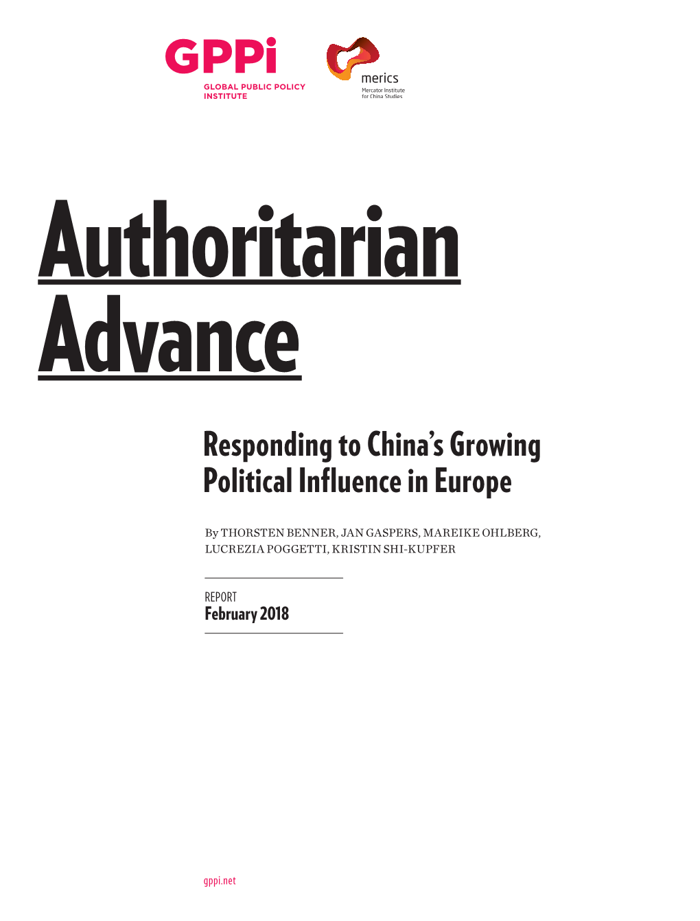 Authoritarian Advance: Responding to China's Growing Political Influence