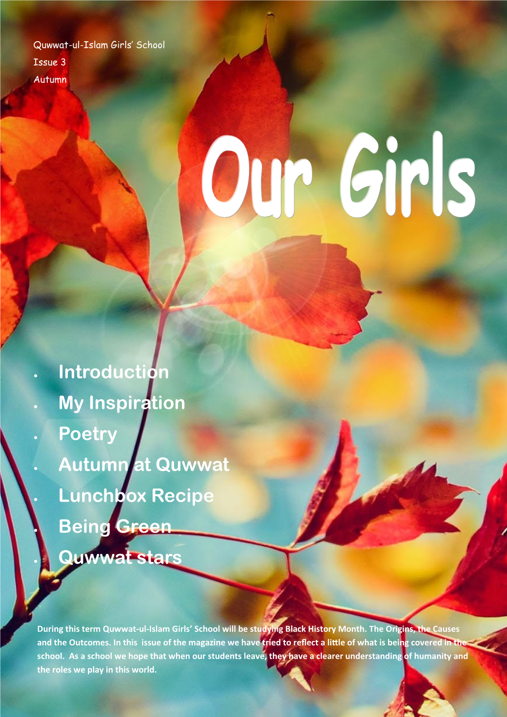 Introduction My Inspiration Poetry Autumn at Quwwat Lunchbox