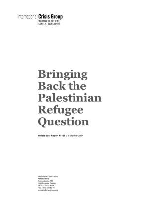 Bringing Back the Palestinian Refugee Question