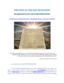 The Ethic of the New Revelation