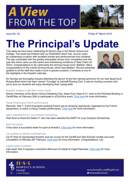 The Principal's Update