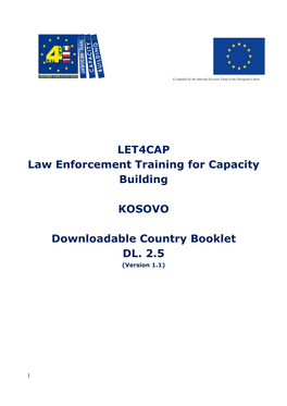 LET4CAP Law Enforcement Training for Capacity Building KOSOVO